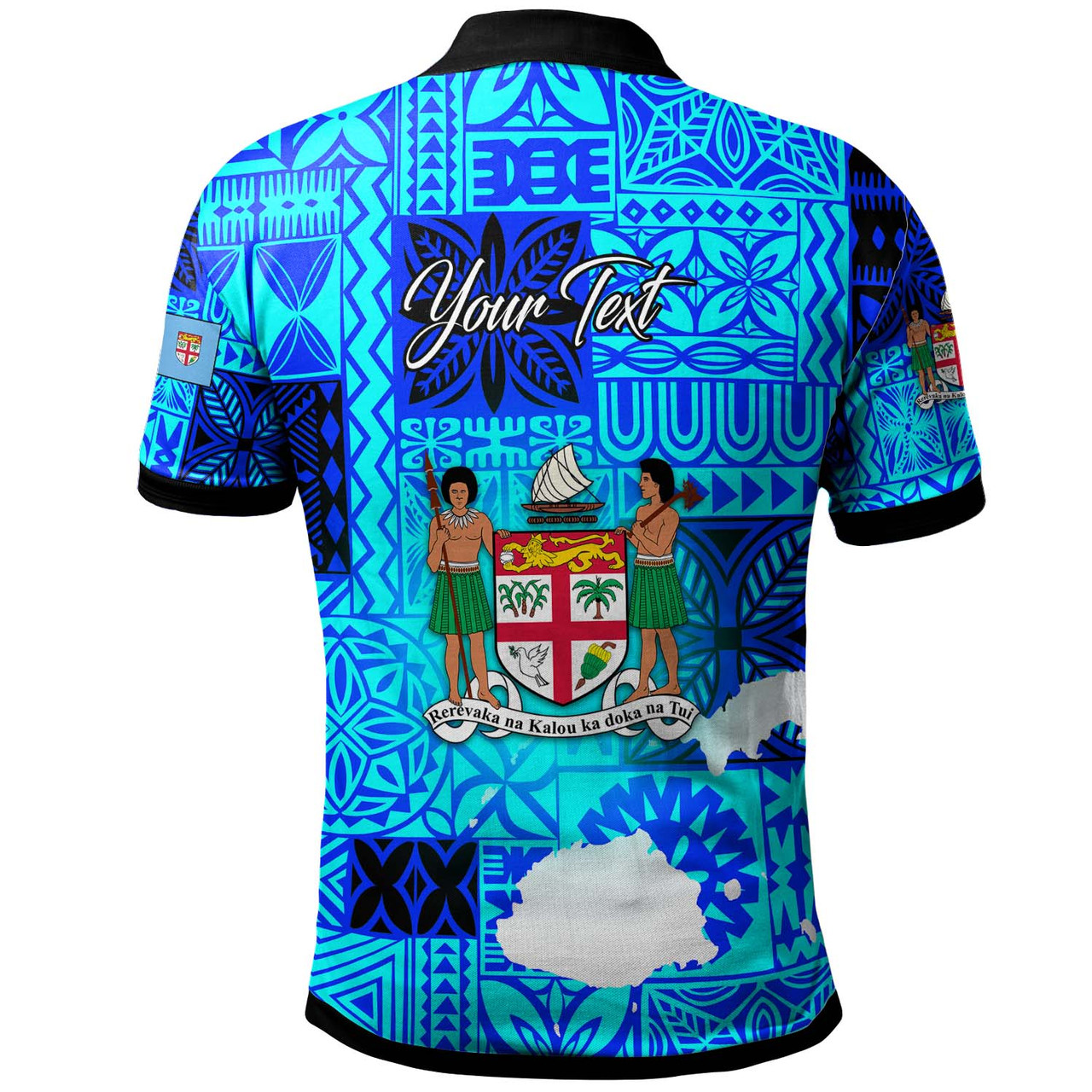Fiji Polynesian Polo Shirt - Custom Fiji Independence Day with Tapa Patterns and Fiji Map Polo Shirt