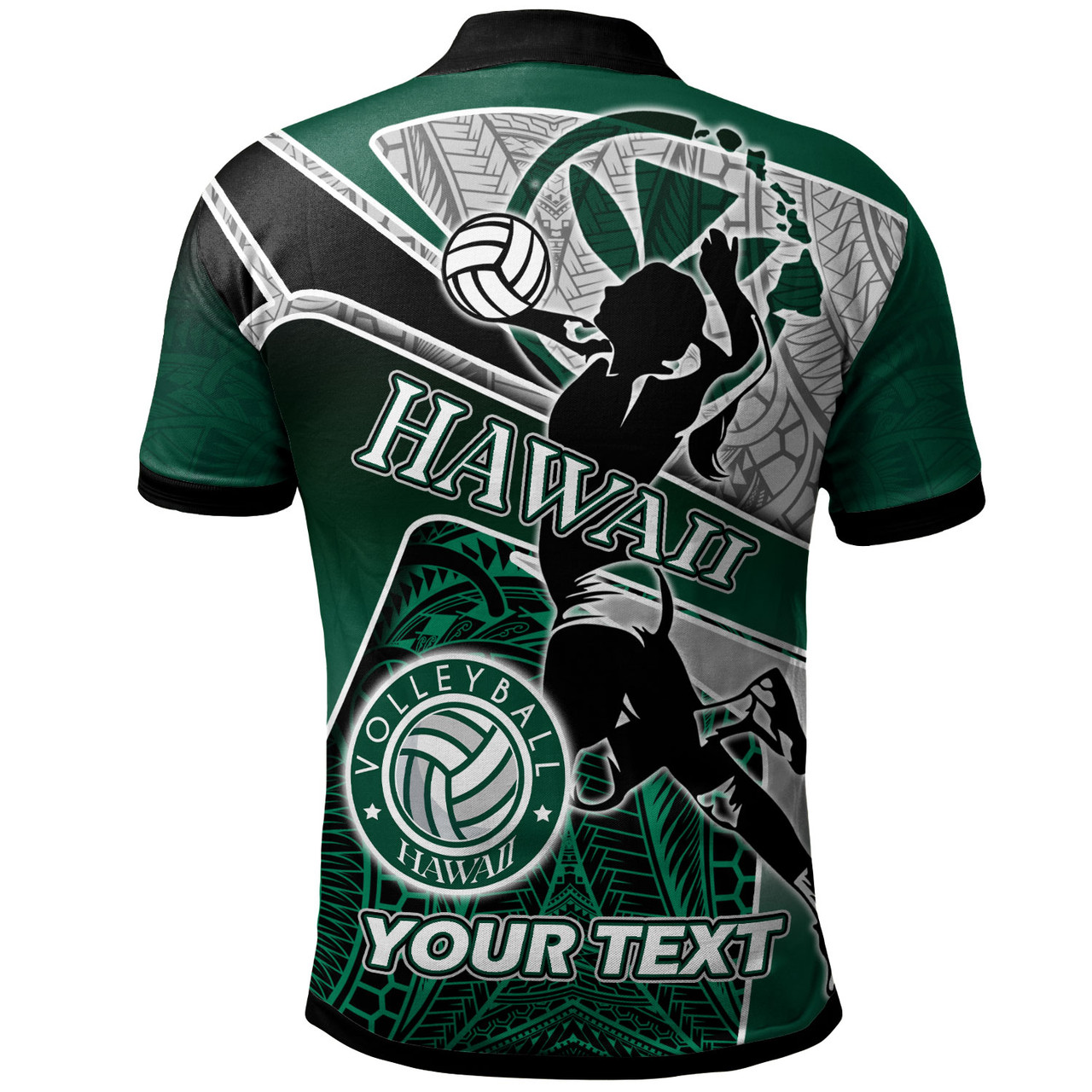 Hawaii Custom Personalised Polo Shirt - Hawaii Volleyball Sports Polynesian Patterns