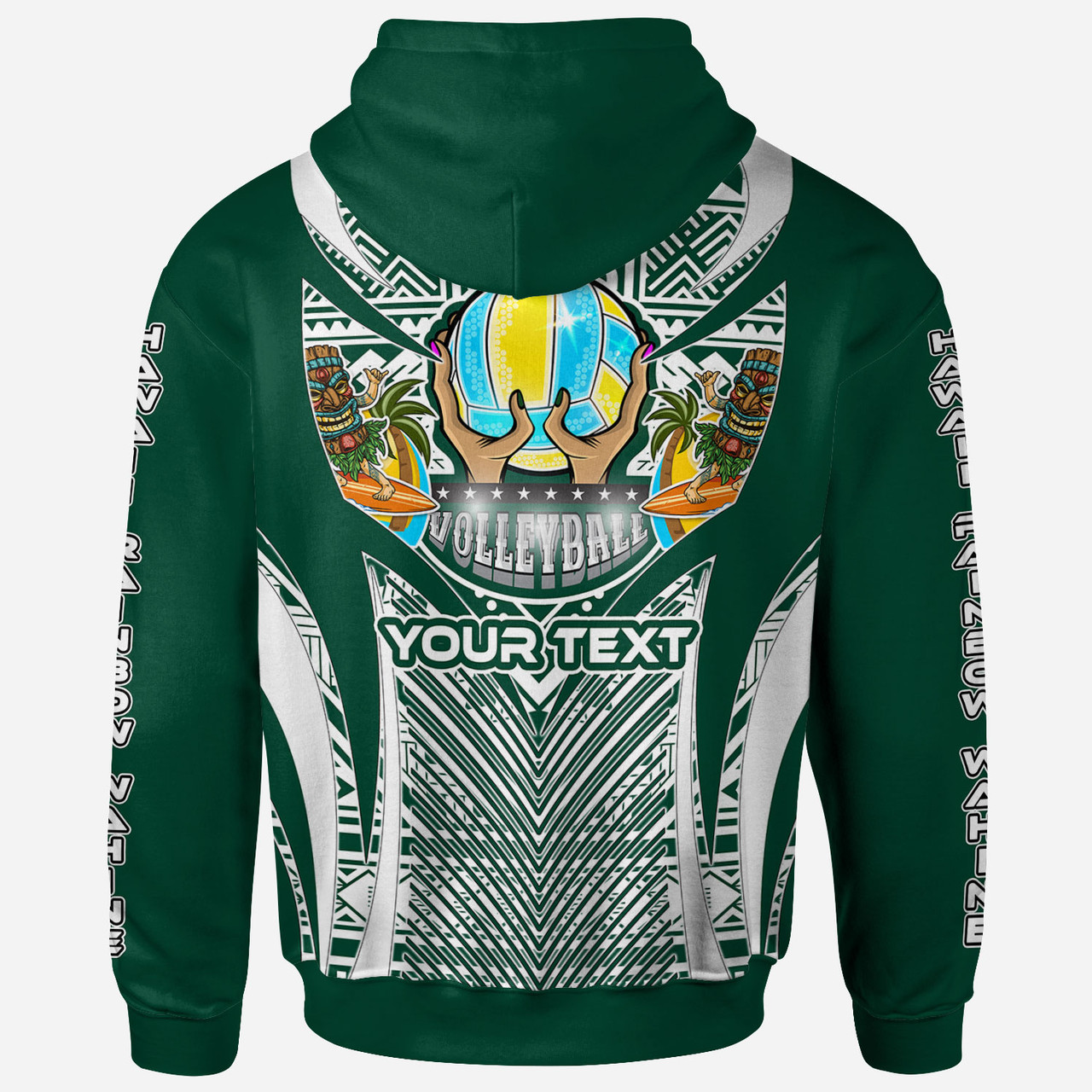 Hawaii Custom Hoodie - Hawaii Rainbow Wahine Volleyball Pride With Polynesian Culture Hoodie