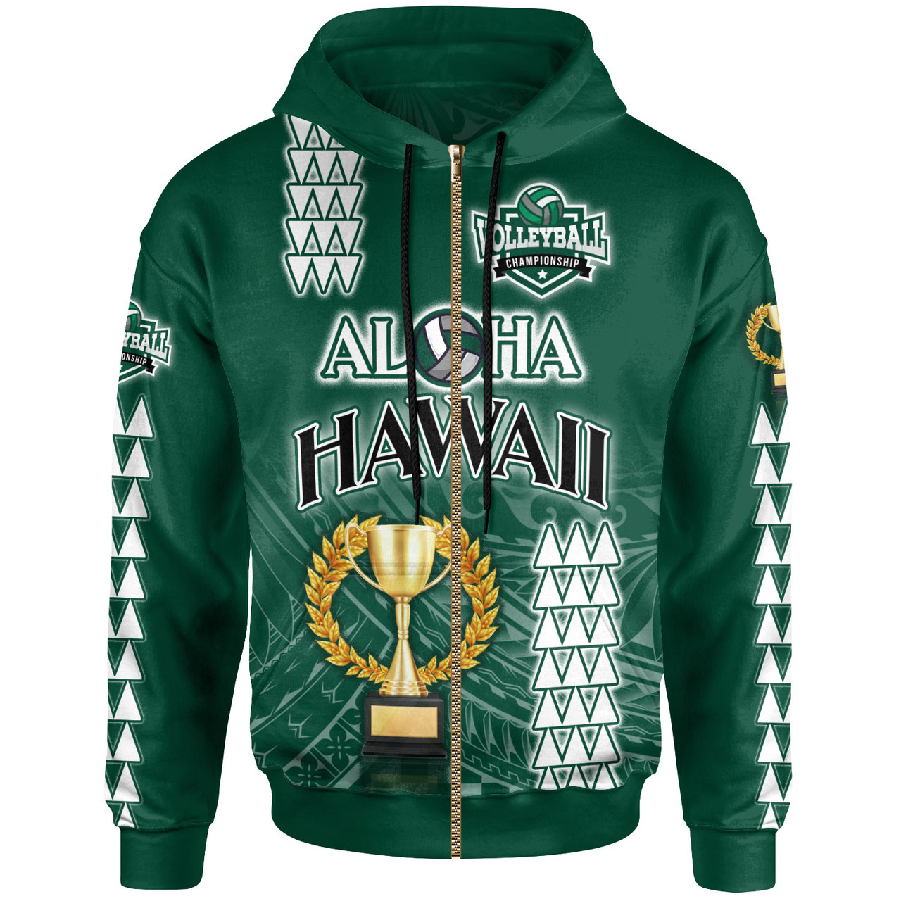 Hawaii Custom Personalised Hoodie - Aloha Hawaii Volleyball Cup