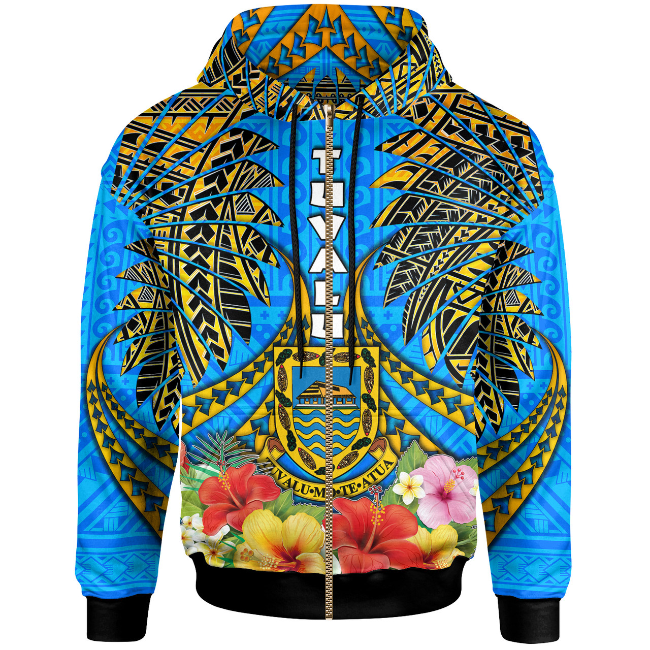 Tuvalu Polynesian Hoodie - Custom Tuvalu Independence Day with Polynesian Hibiscus Hoodie