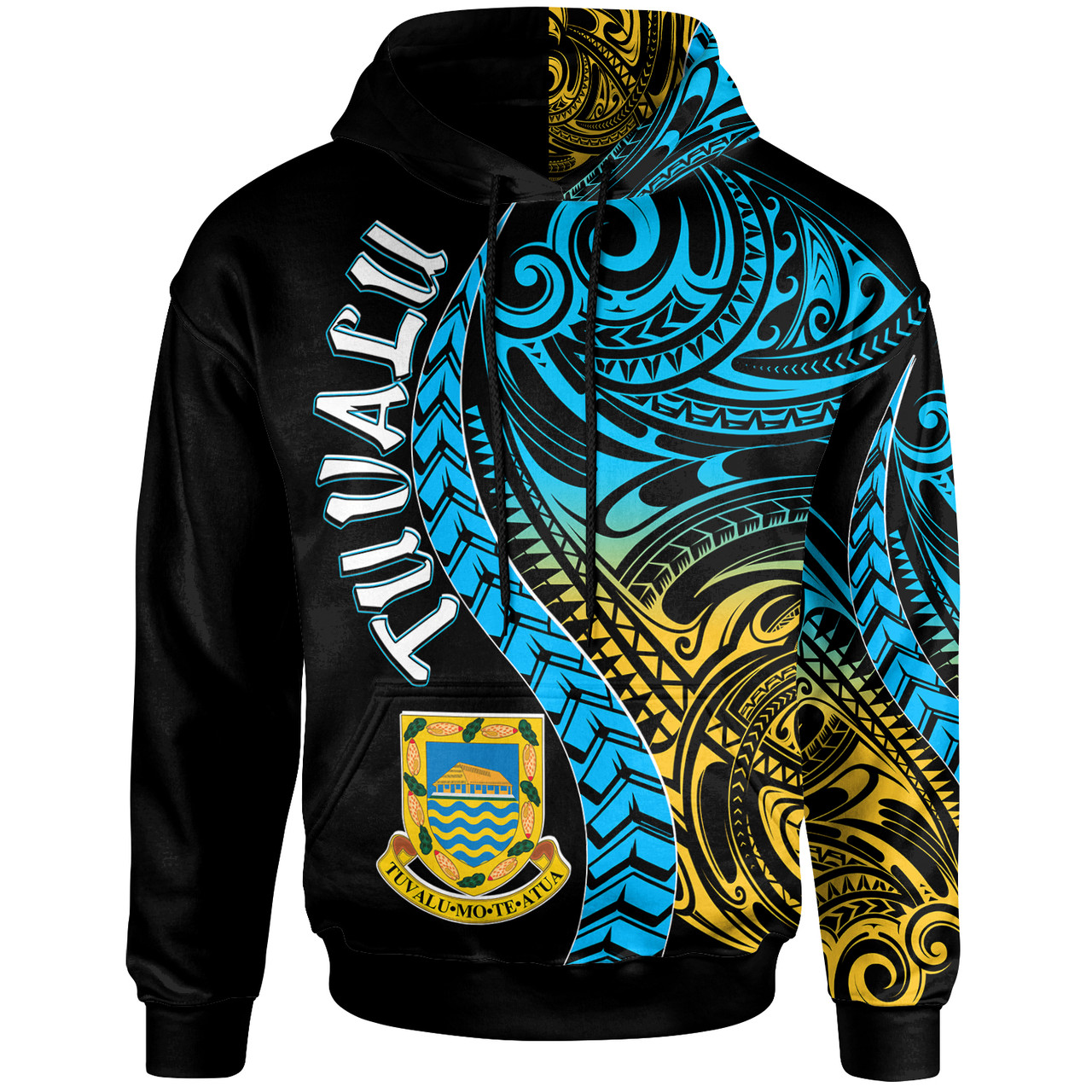 Tuvalu Polynesian Hoodie - Custom Tuvalu Day with Polynesian Pattern Hoodie