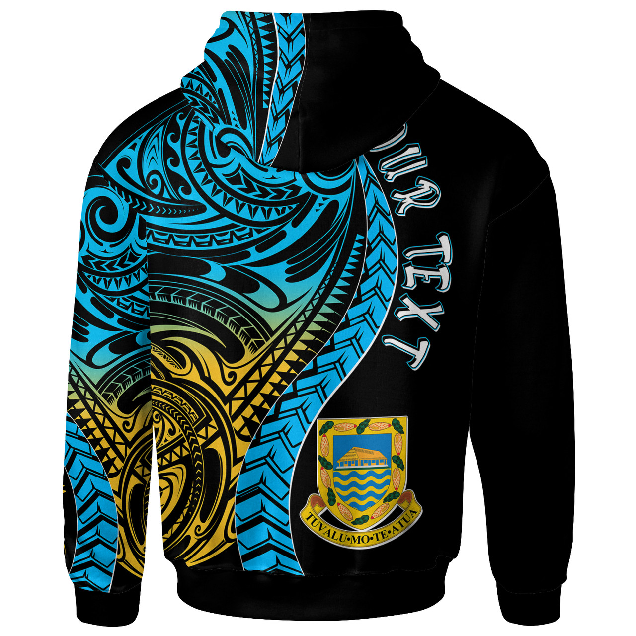 Tuvalu Polynesian Hoodie - Custom Tuvalu Day with Polynesian Pattern Hoodie