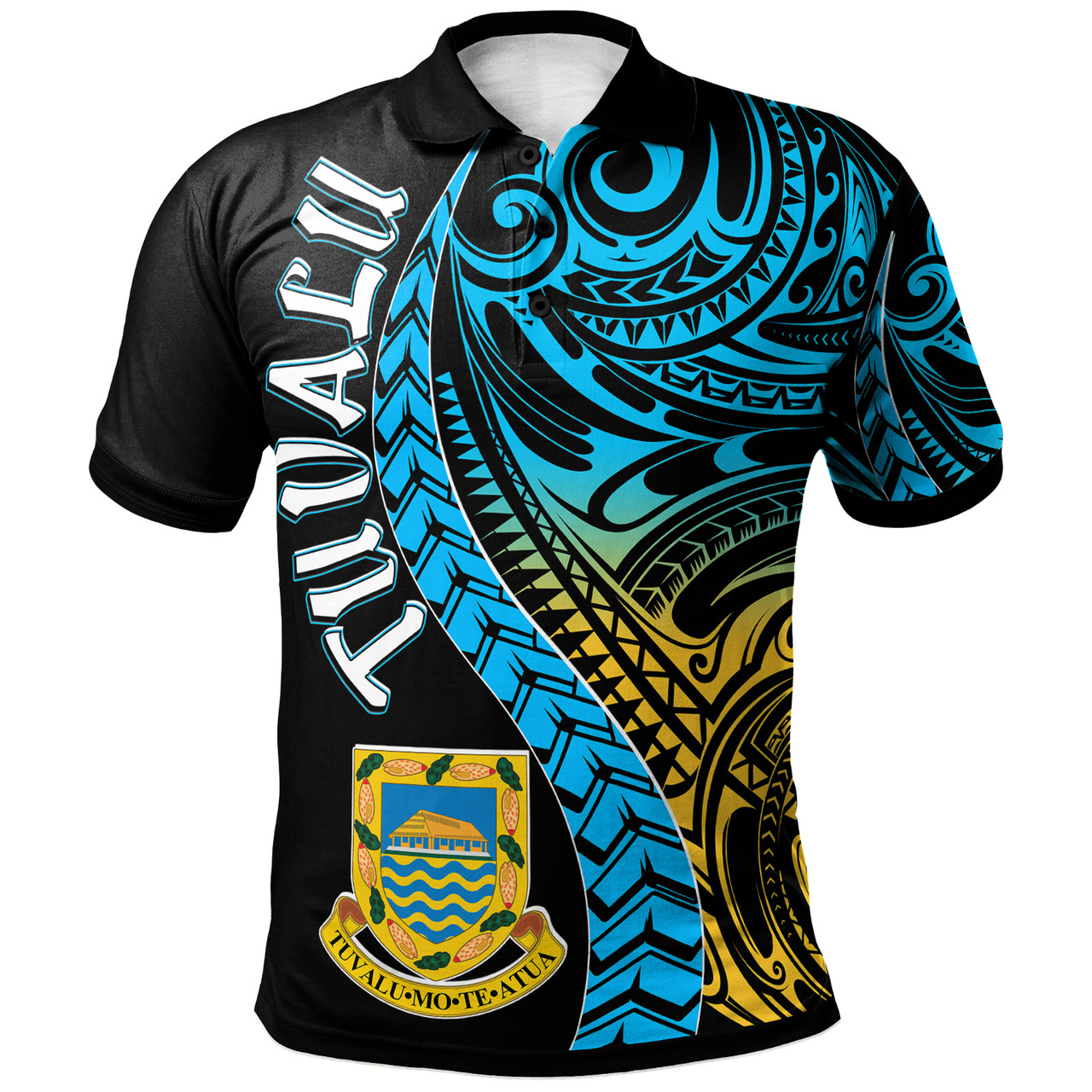 Tuvalu Polynesian Polo Shirt - Custom Tuvalu Day with Polynesian Pattern Polo Shirt