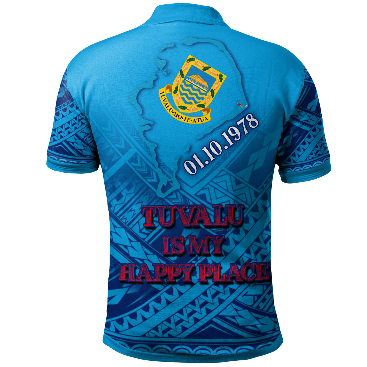 Tuvalu Polo Shirt - Custom Tuvalu Day Polynesian Patterns Polo Shirt