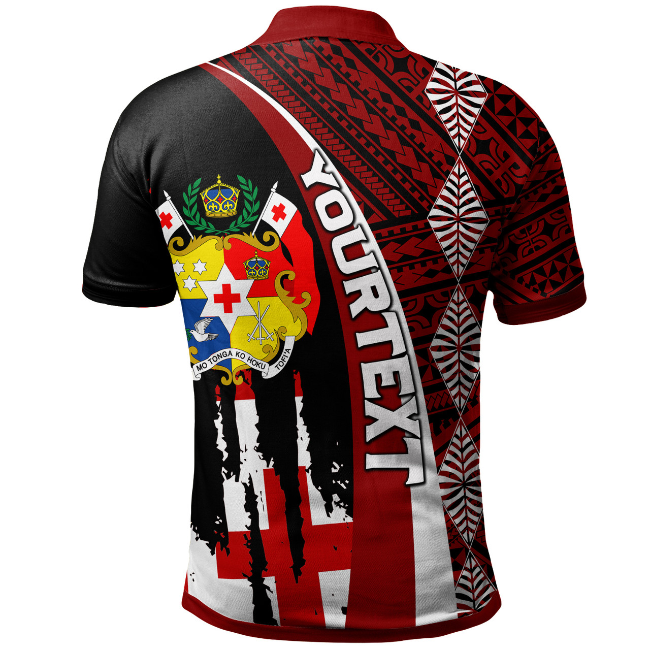 Tonga Polo Shirt - Custom Coat Of Arms Tapa Tonga Patterns Polo Shirt
