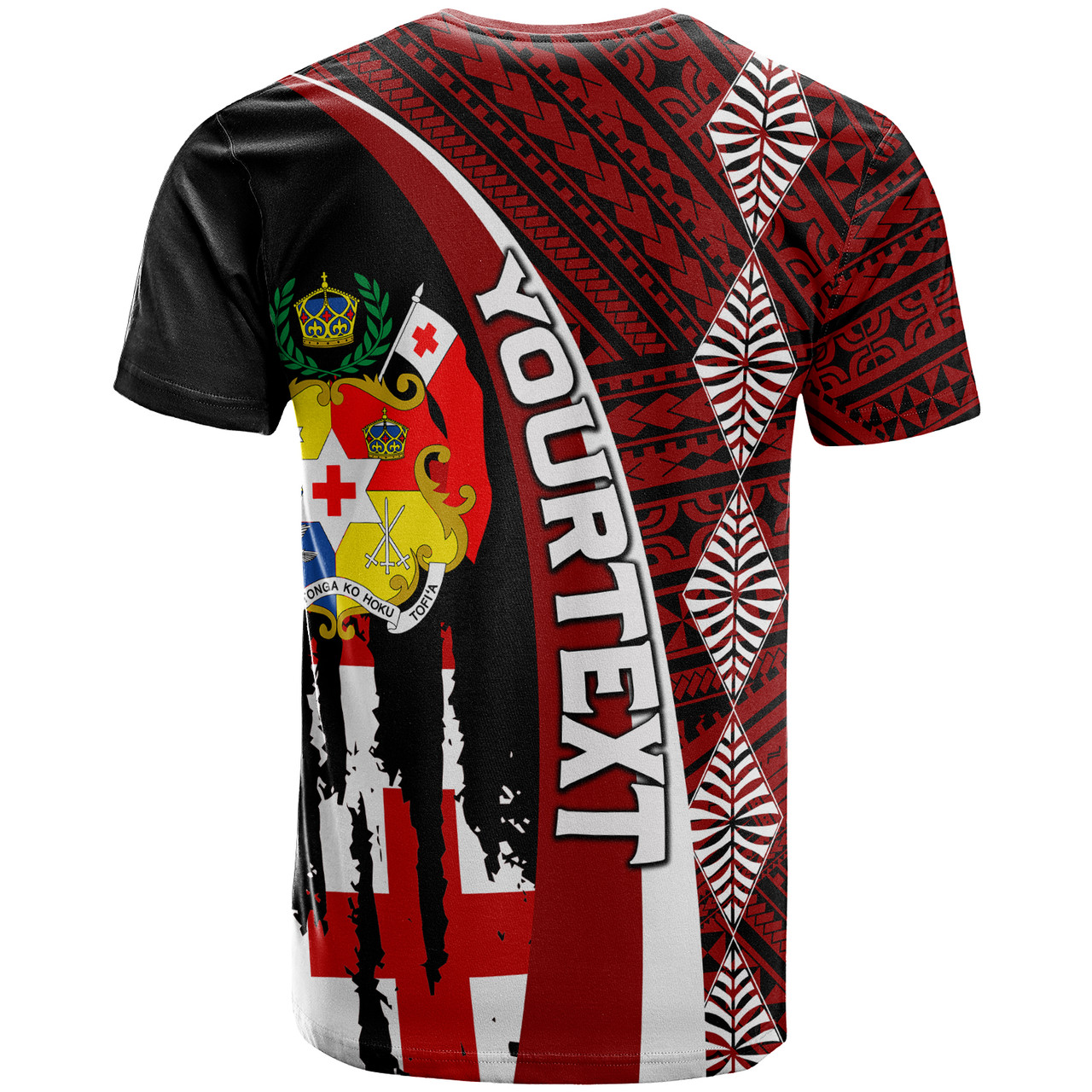 Tonga T-shirt - Custom Coat Of Arms Tapa Tonga Patterns T-shirt