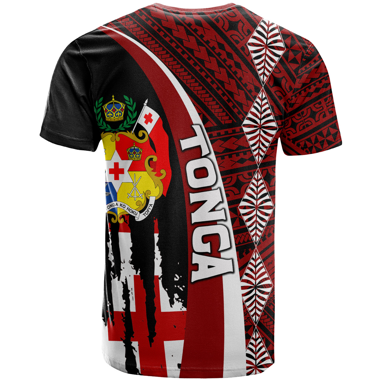 Tonga T-shirt - Custom Coat Of Arms Tapa Tonga Patterns T-shirt