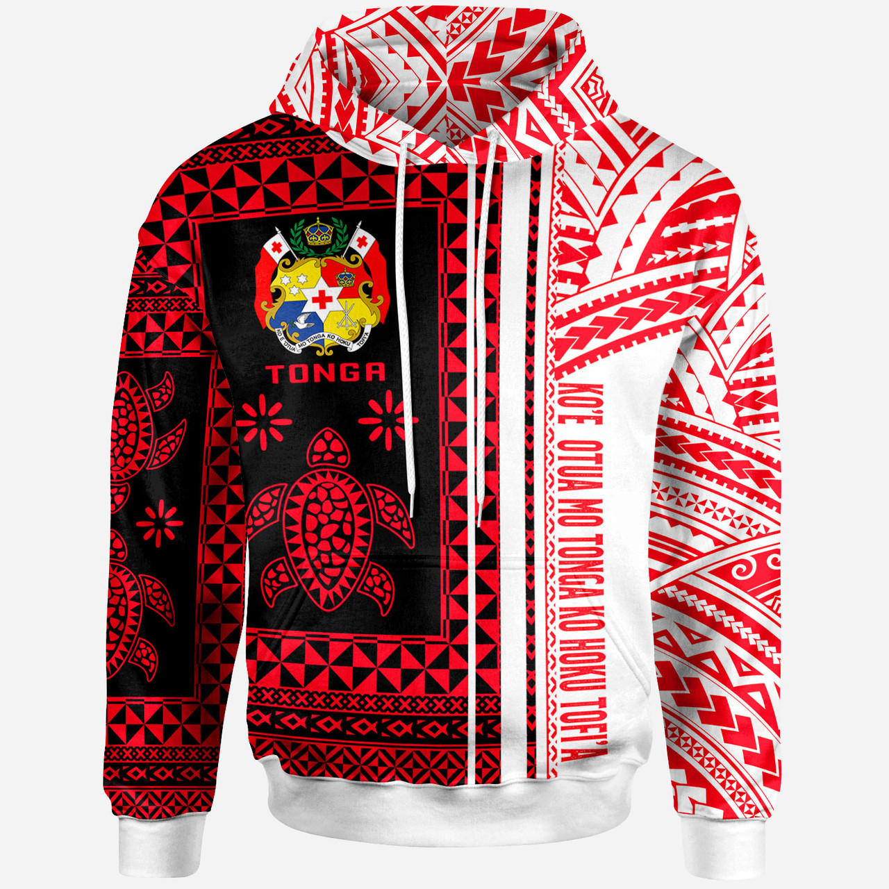 Tonga Hoodie - Custom Proud To be Tongan Polynesian Patterns With Tonga Kupesi Hoodie