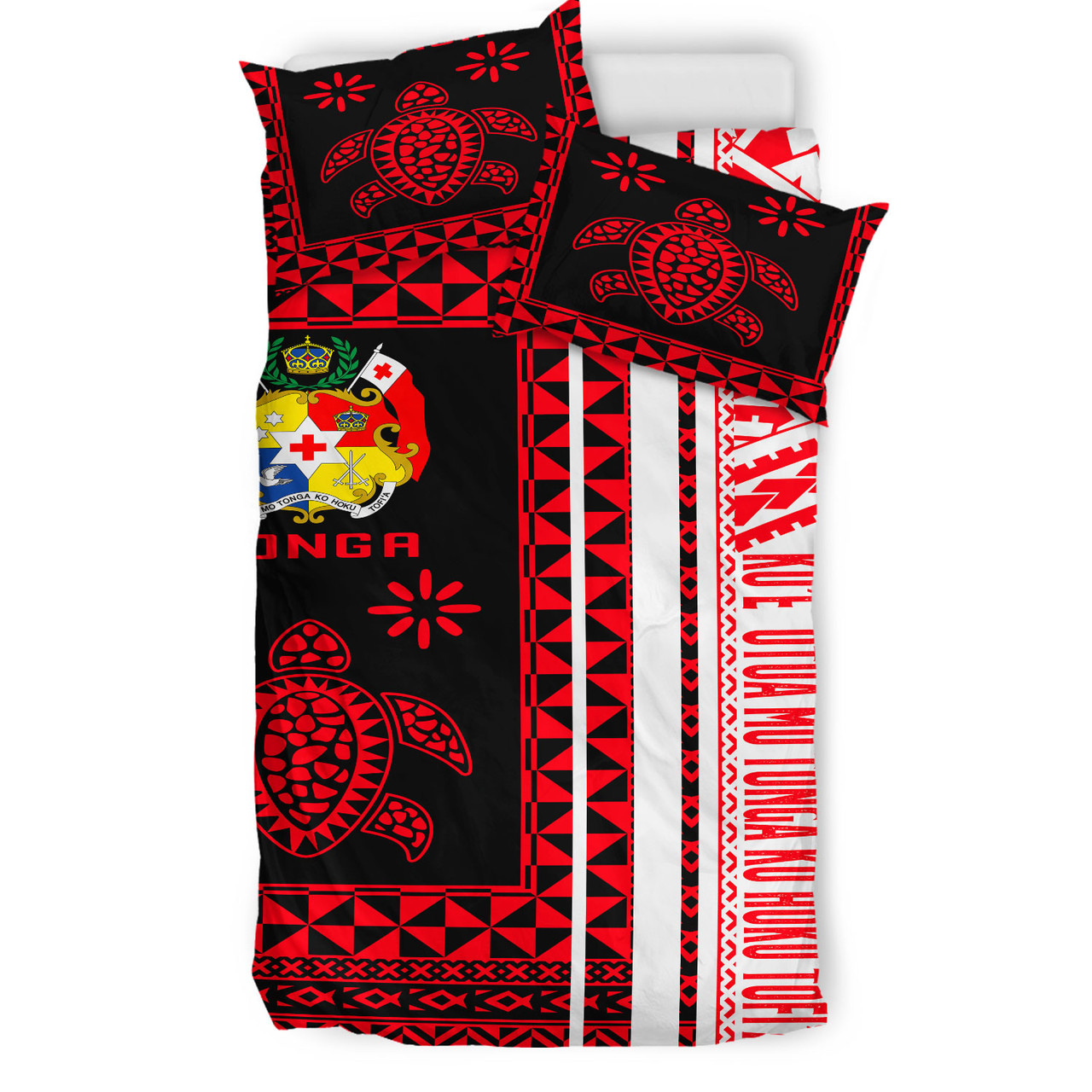 Tonga Bedding Set - Custom Proud To be Tongan Polynesian Patterns With Tonga Kupesi Bedding Set