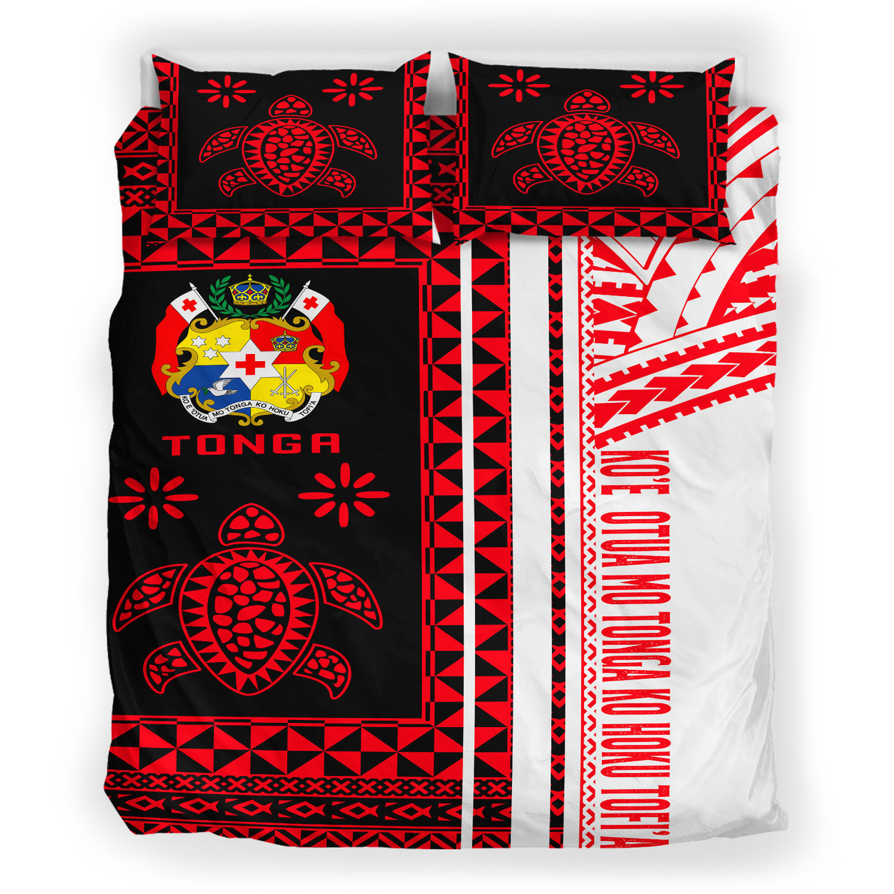 Tonga Bedding Set - Custom Proud To be Tongan Polynesian Patterns With Tonga Kupesi Bedding Set