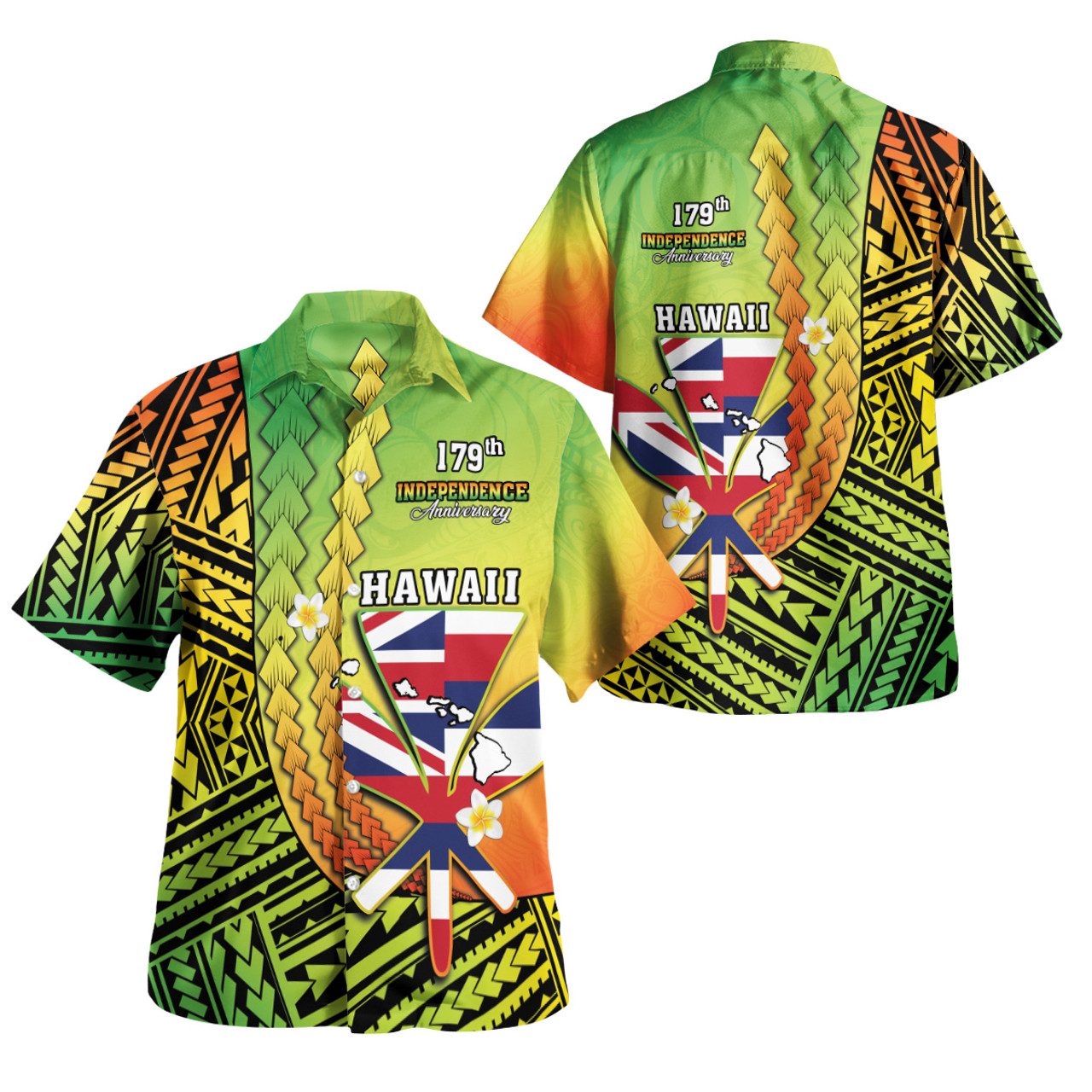 Hawaii Polynesian Short Sleeve Shirt - Hawaii Independence Day Polynesian Cullture