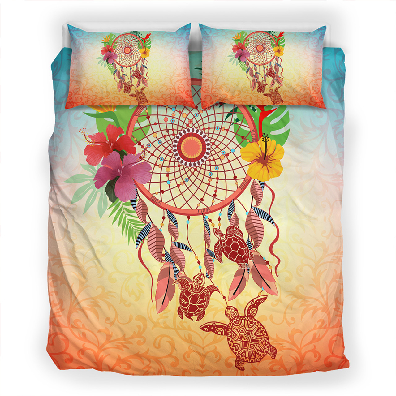 Hawaii Bedding Set Flower Dreamcatcher