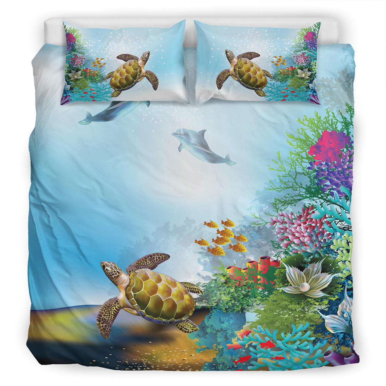 Hawaii Bedding Set Ocean Cartoon