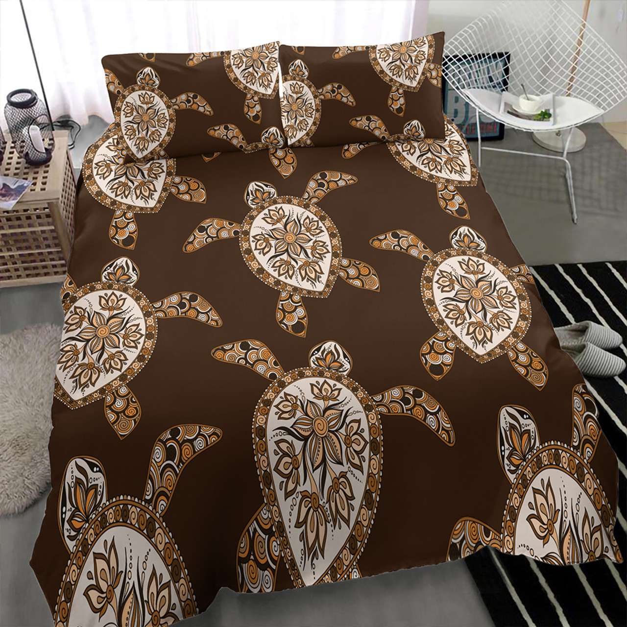 Hawaii Bedding Set Turtle Plumeria Grown