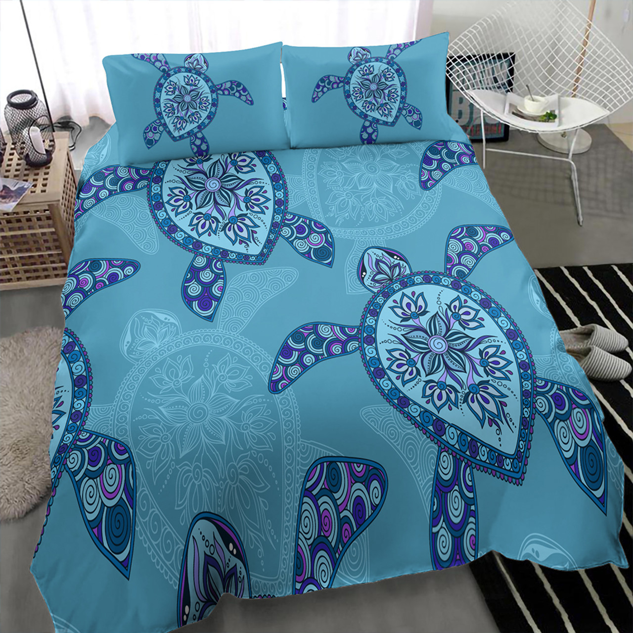 Hawaii Bedding Set Turtle Plumeria