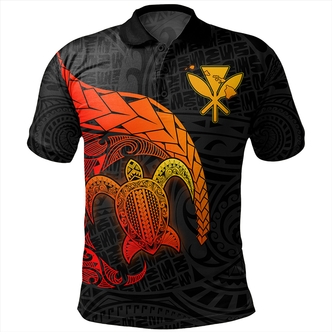 Hawaii Polynesian Turtle Tropical Polo Shirt