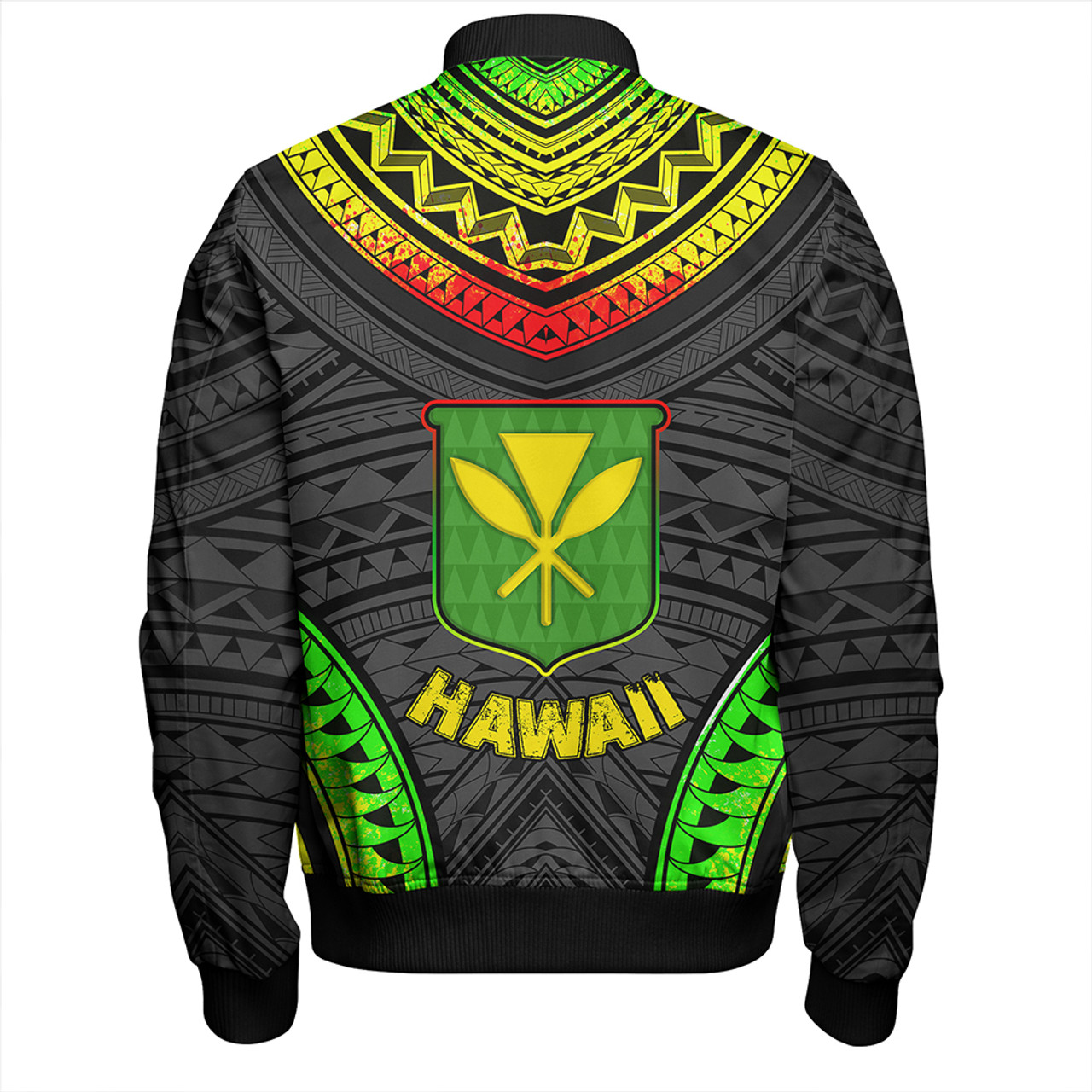 Hawaii Bomber Jacket Kanaka Maoli Polynesian Pattern Bet
