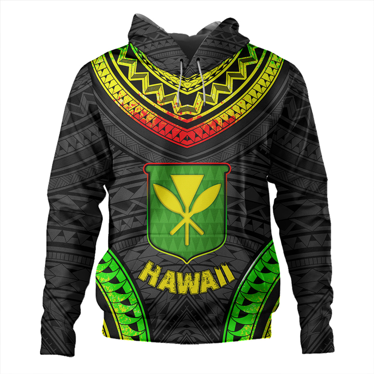 Hawaii Hoodie Kanaka Maoli Polynesian Pattern Bet