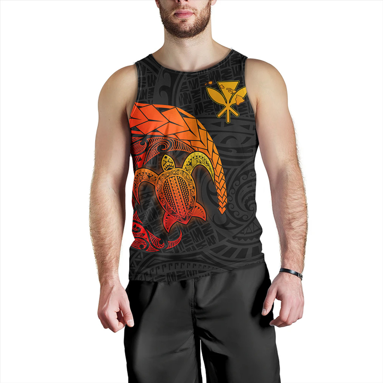 Hawaii Polynesian Turtle Tropical Tank Top