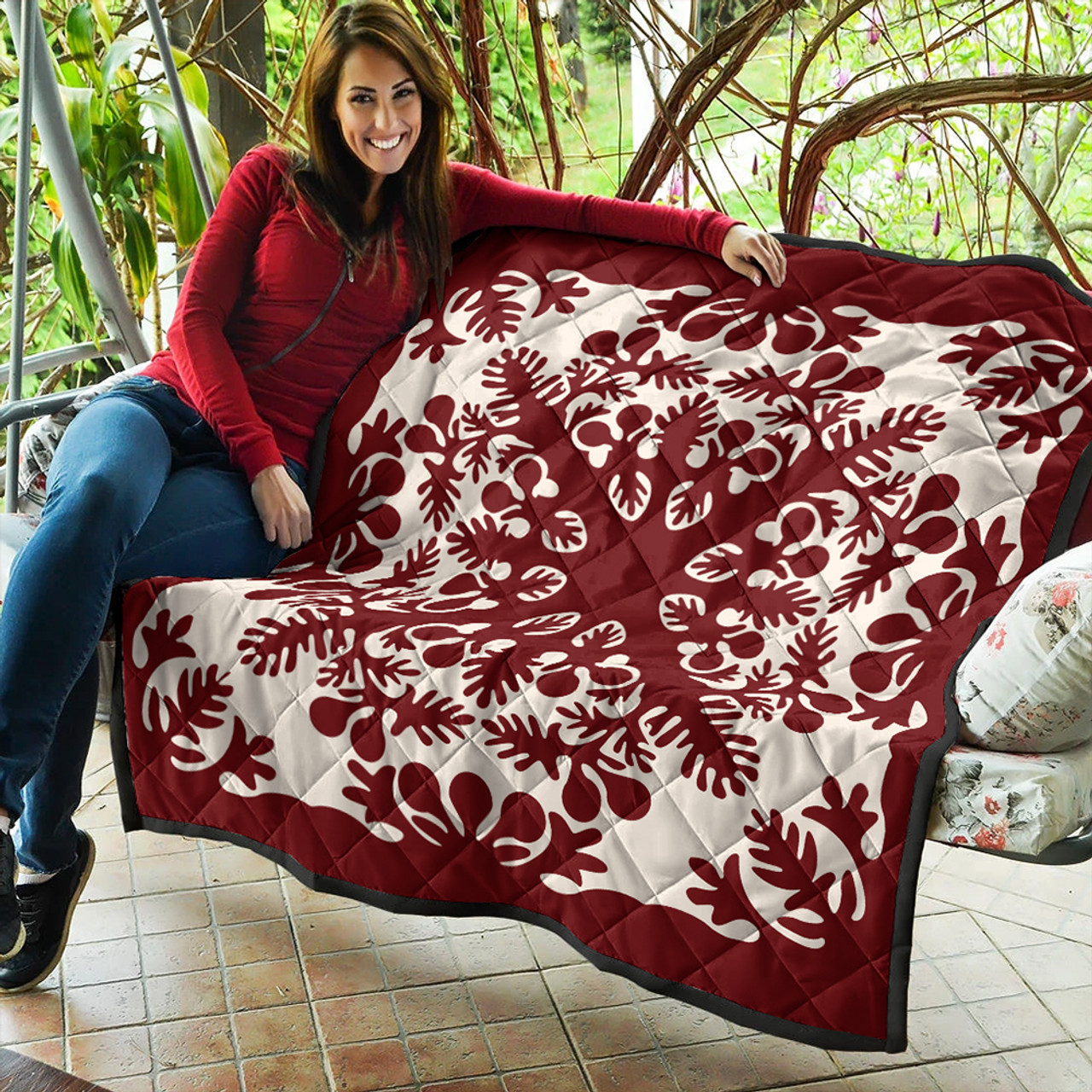 Hawaii Premium Quilt Quilt Tradition Red