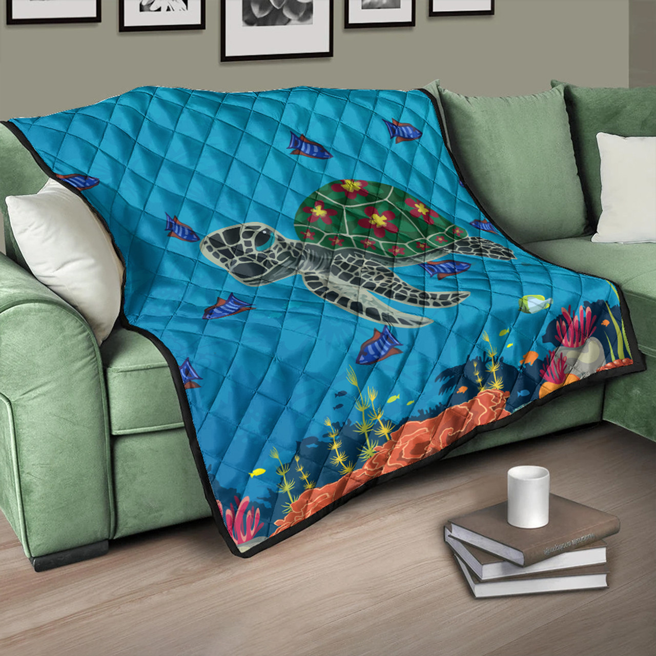 Hawaii Premium Quilt Sea Cartoon