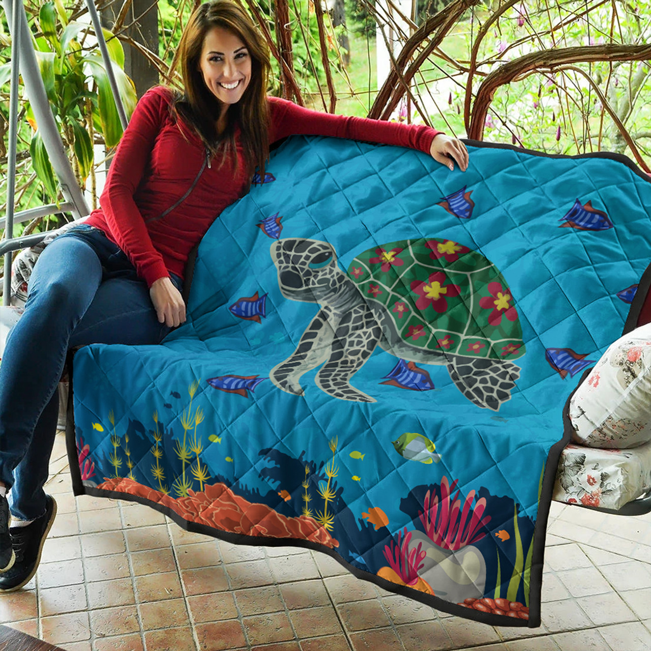 Hawaii Premium Quilt Sea Cartoon