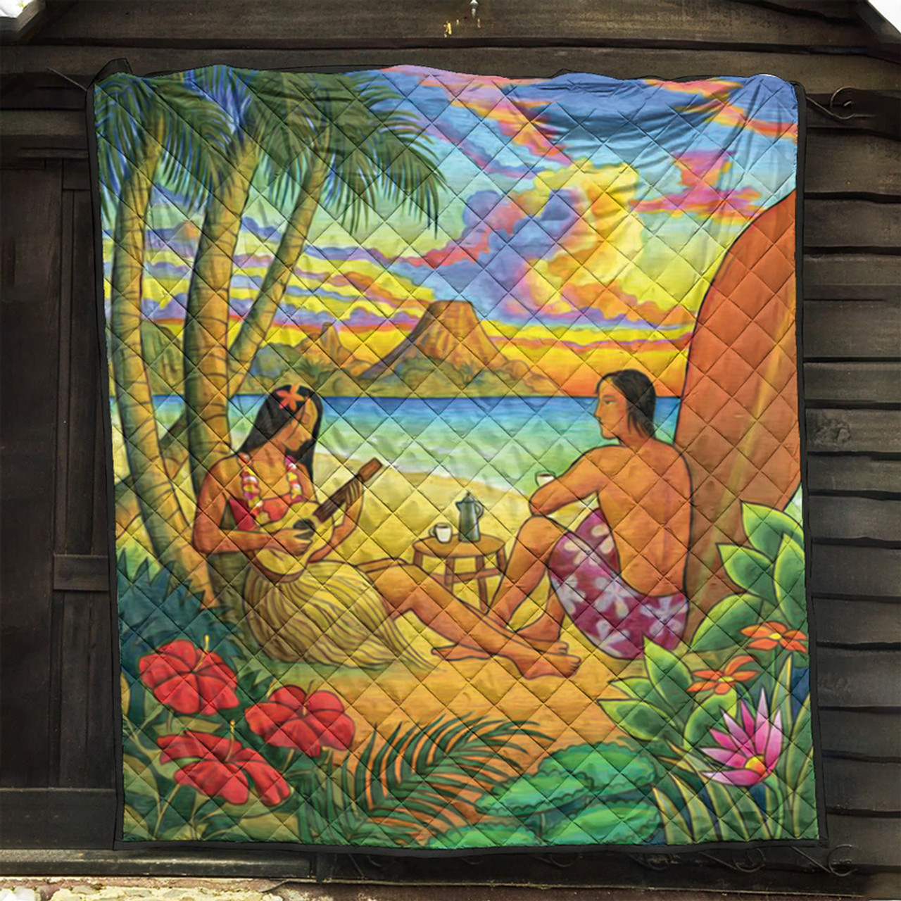 Hawaii Premium Quilt Sing A Song On A Beach