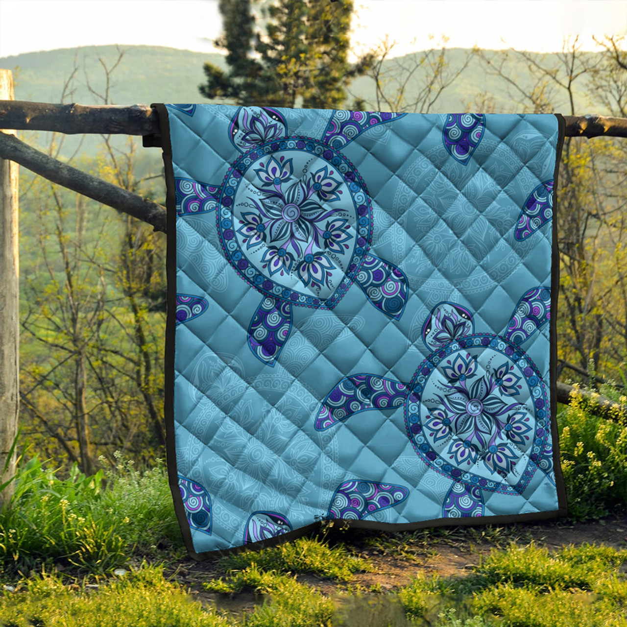 Hawaii Premium Quilt Turtle Plumeria