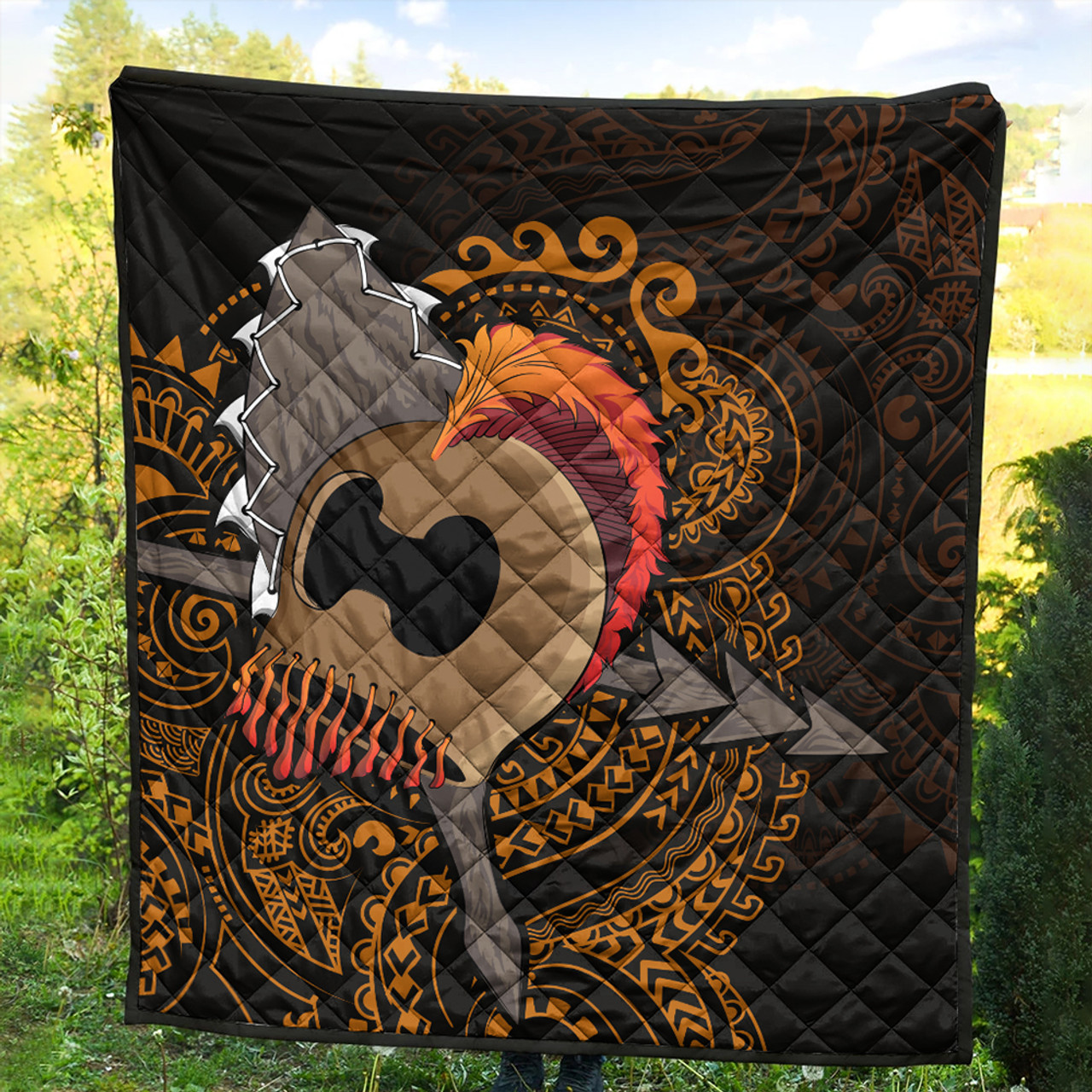 Hawaii Premium Quilt Warrior Helmet Polynesian