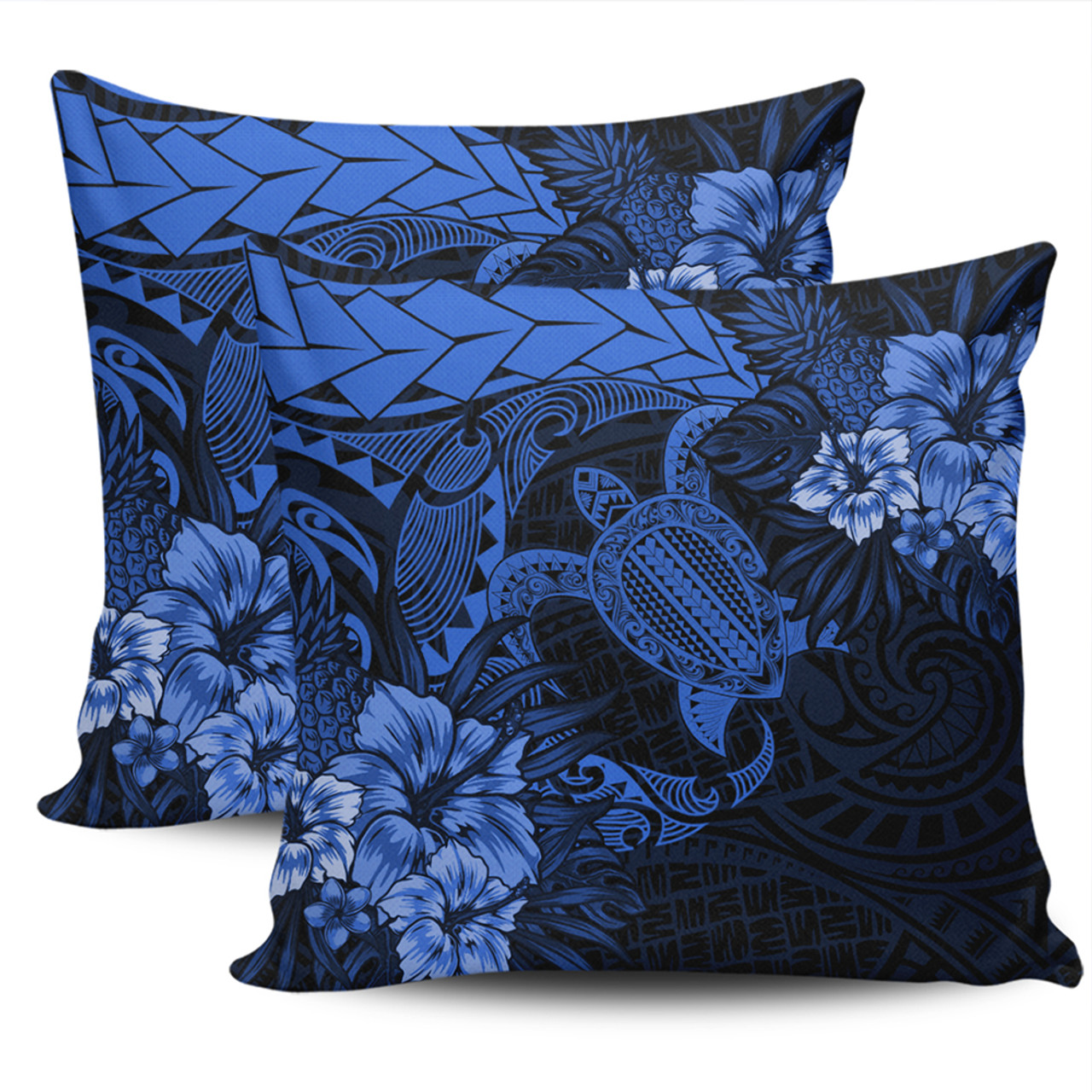 Hawaii Pillow Cover Hawaii Polynesian Turtle Tropical Blue