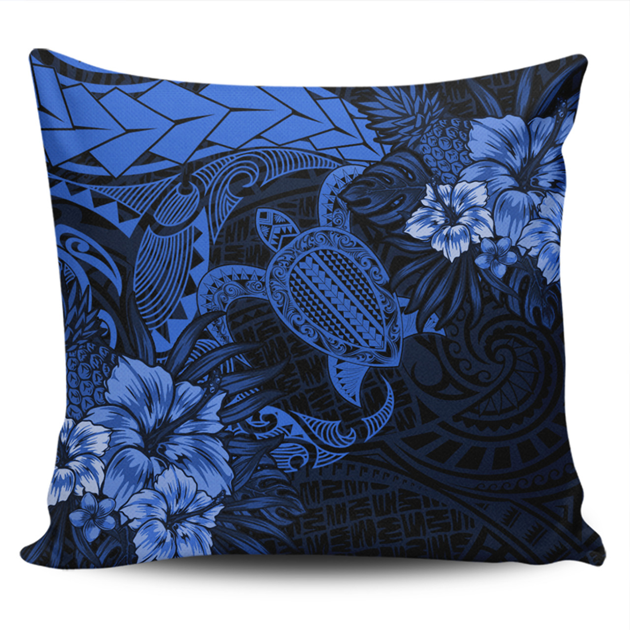 Hawaii Pillow Cover Hawaii Polynesian Turtle Tropical Blue