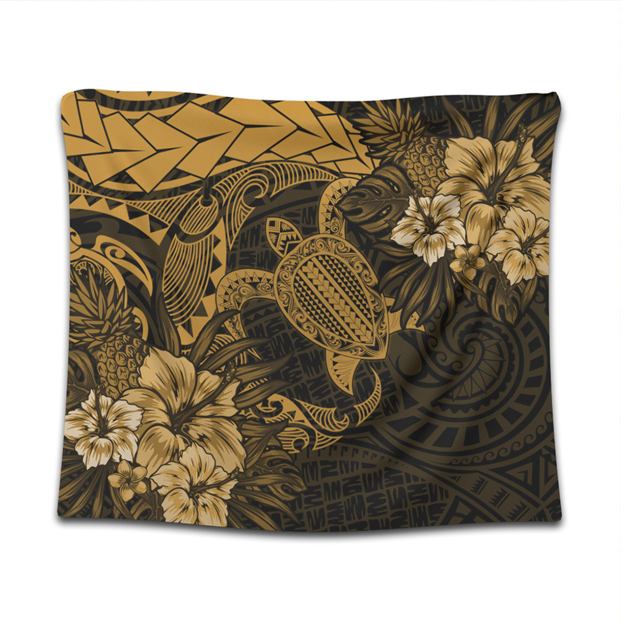 Hawaii Tapestry Hawaii Polynesian Turtle Tropical Golden