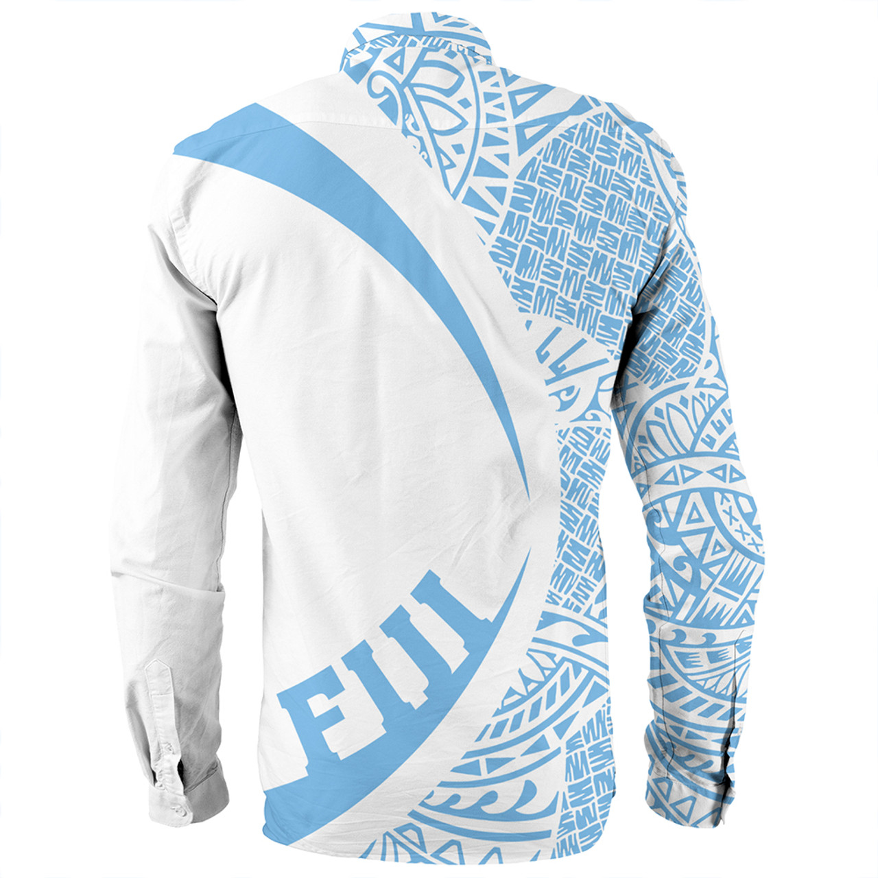 Fiji Long Sleeve Shirt Coat Of Arm Lauhala Circle