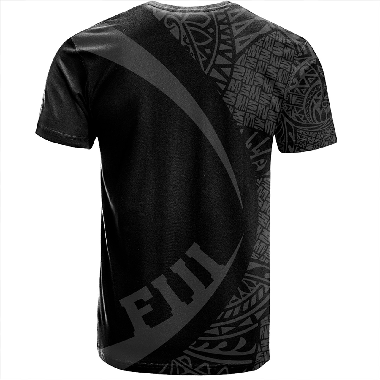 Fiji T-Shirt Coat Of Arm Lauhala Gray Circle