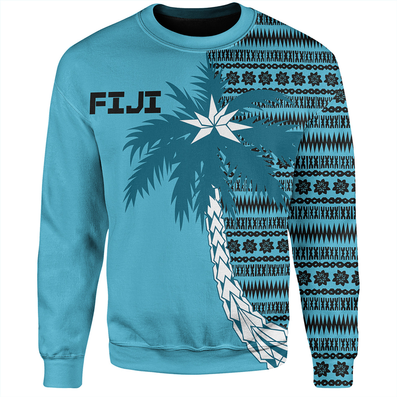 Fiji Sweatshirt Fiji Tapa Coconut
