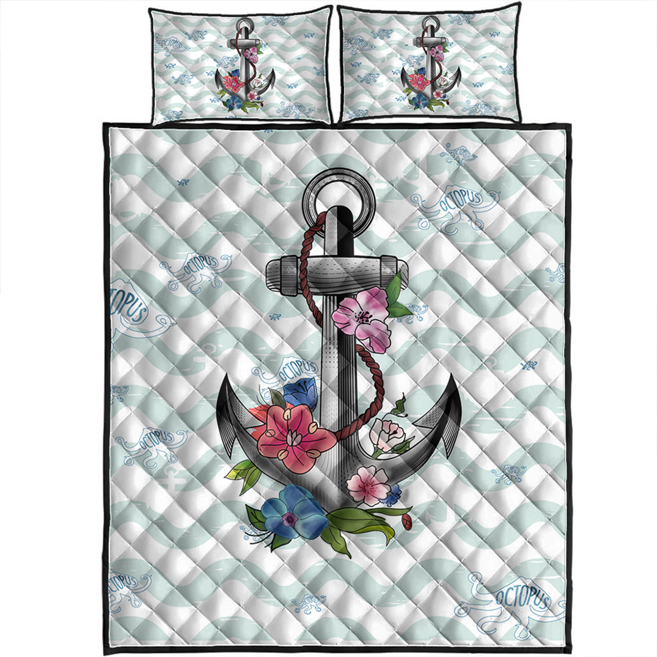 Hawaii Quilt Bed Set Anchor Hibiscus