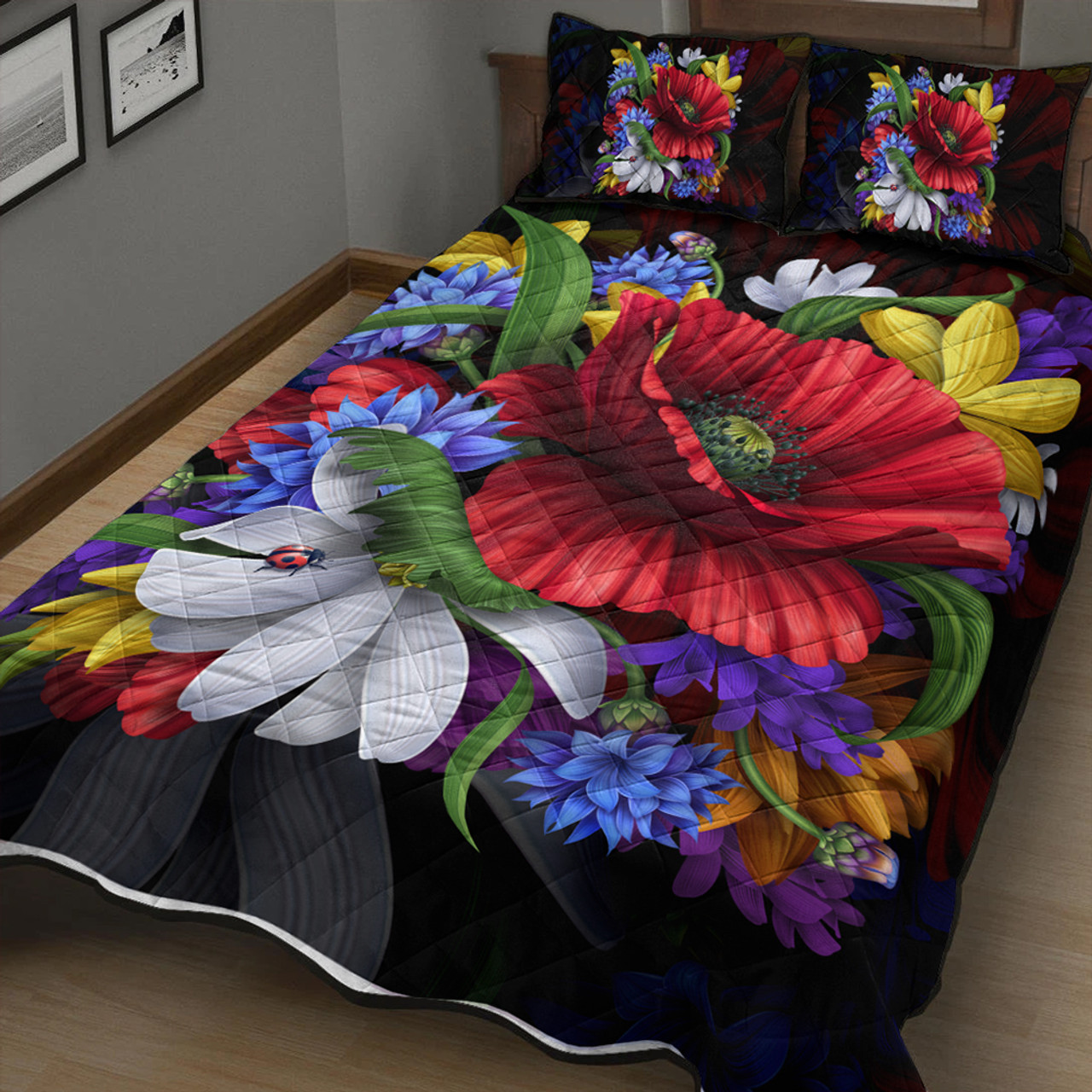 Hawaii Quilt Bed Set Hibiscus Flower Beautiful