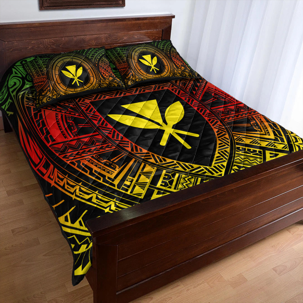 Hawaii Quilt Bed Set Kanaka Maoli Center Polynesian