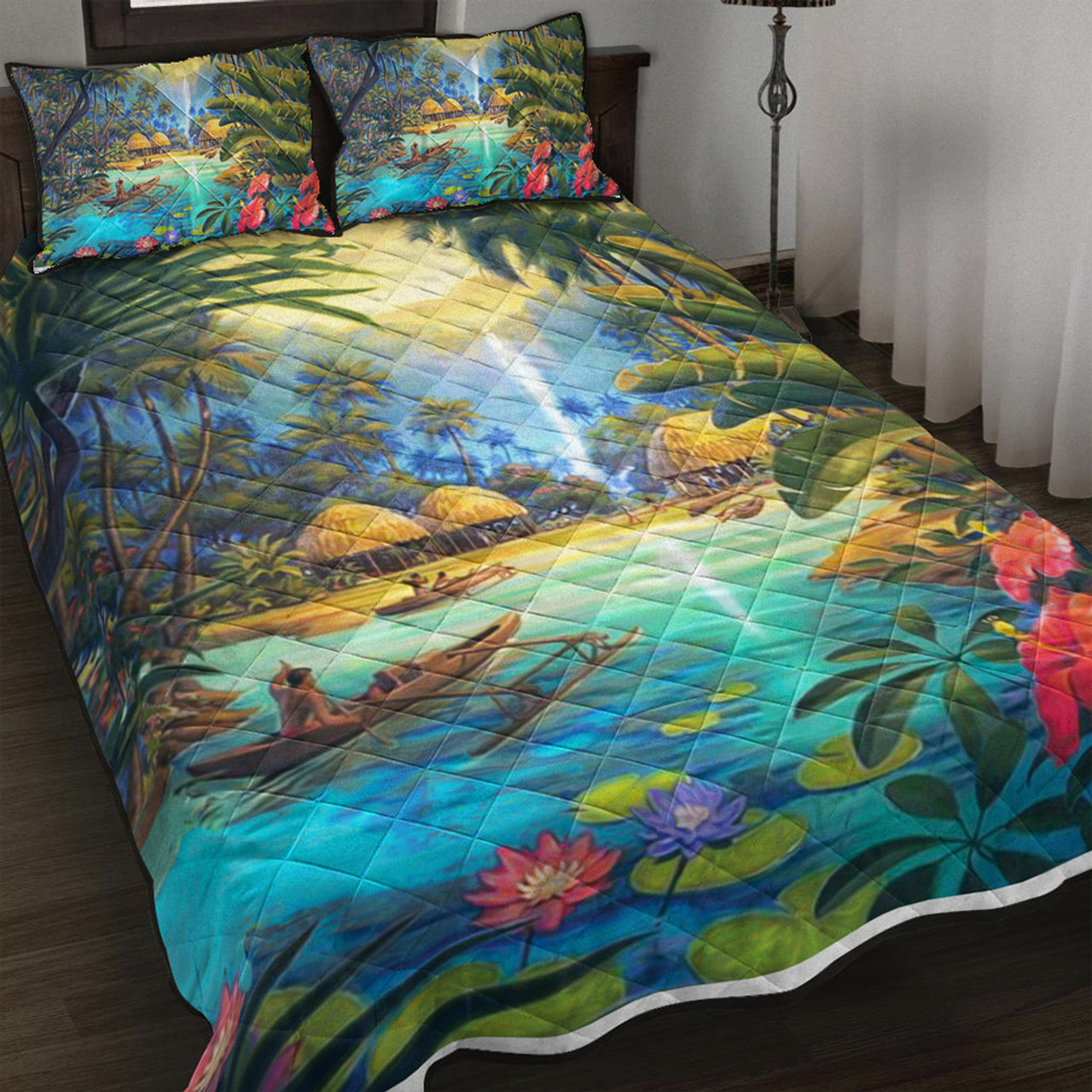 Hawaii Quilt Bed Set Village Forest