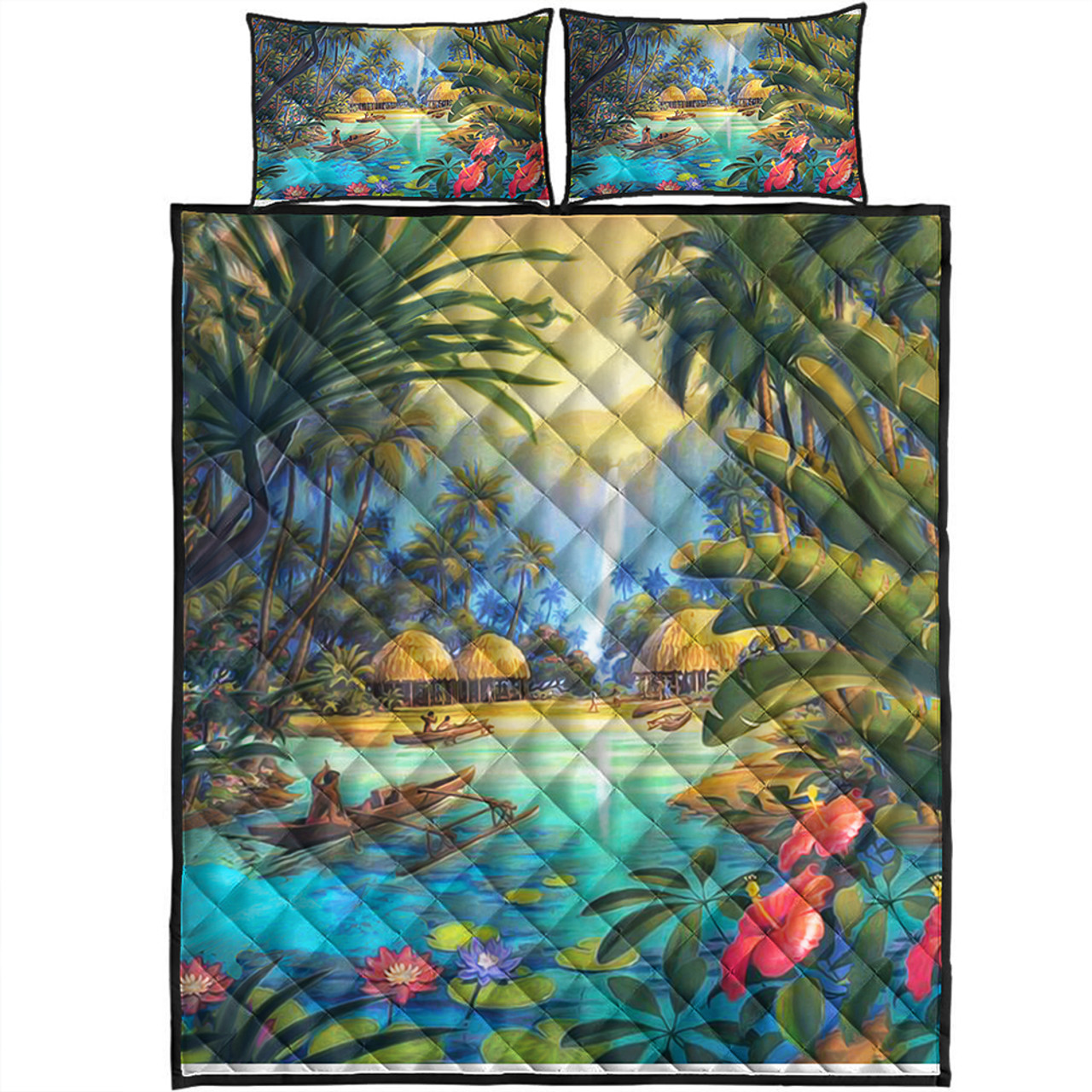 Hawaii Quilt Bed Set Village Forest