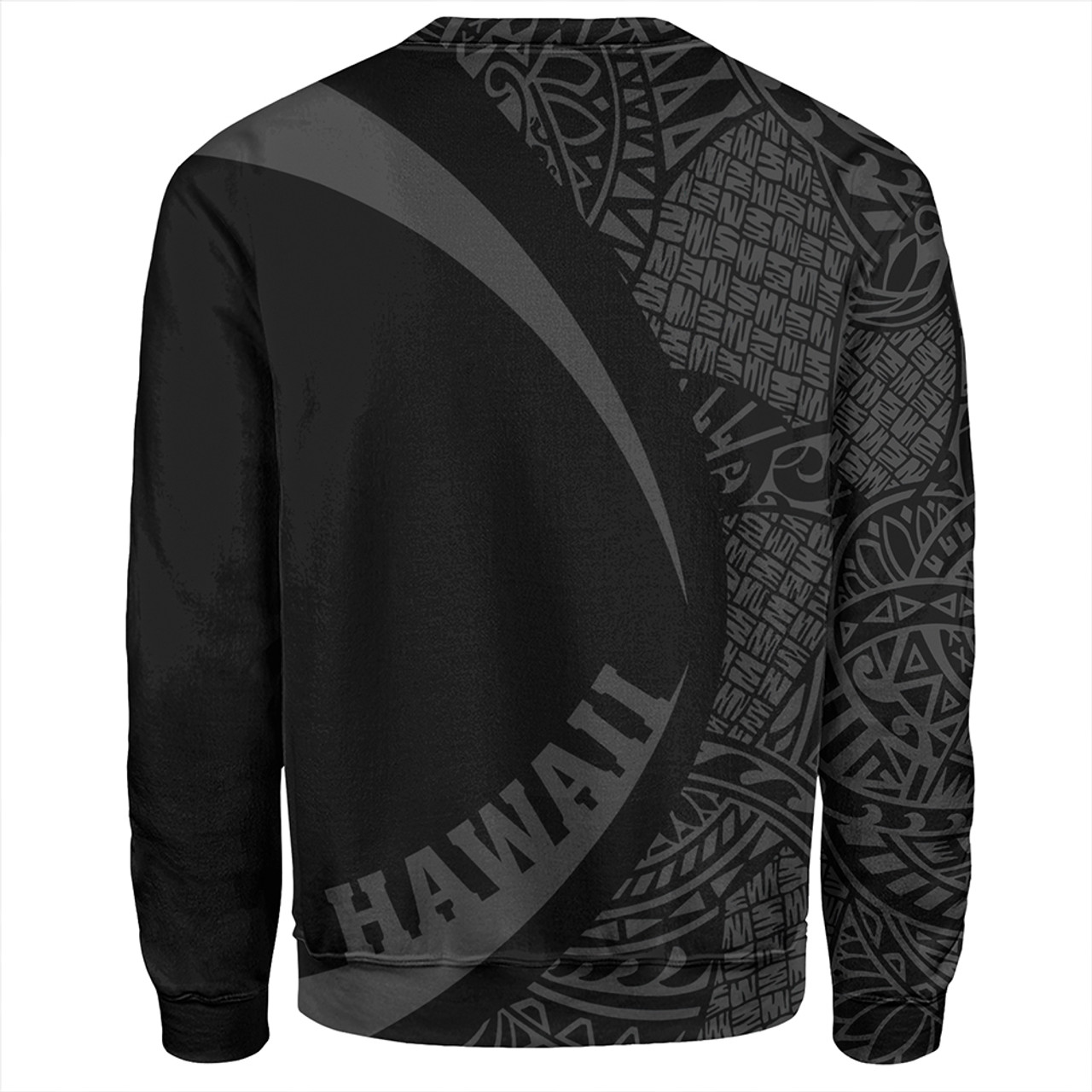 Hawaii Sweatshirt Coat Of Arm Lauhala Gray Circle