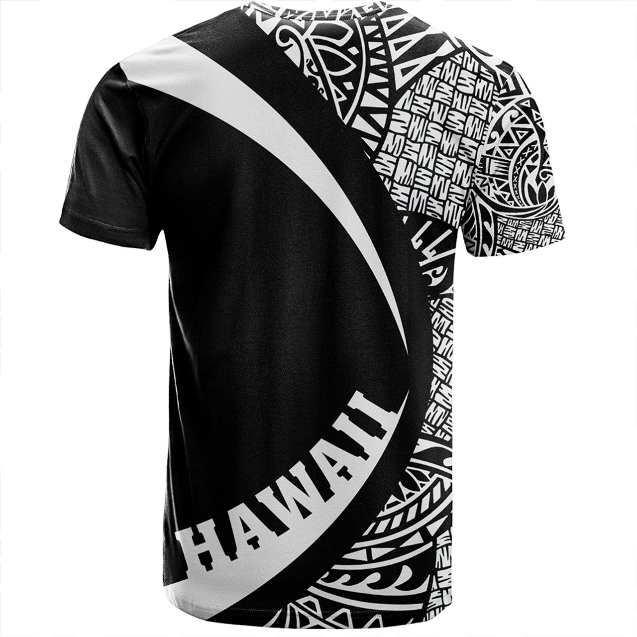 Hawaii T-Shirt Coat Of Arm Lauhala White Circle