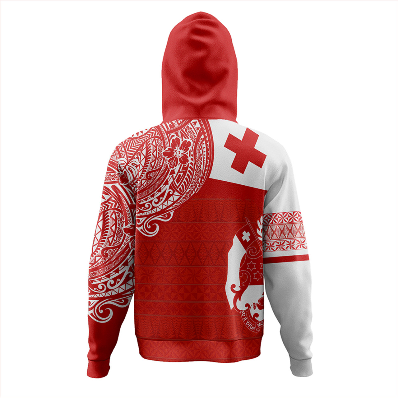 Tonga Hoodie Tonga Polynesian Flag With Coat Of Arms