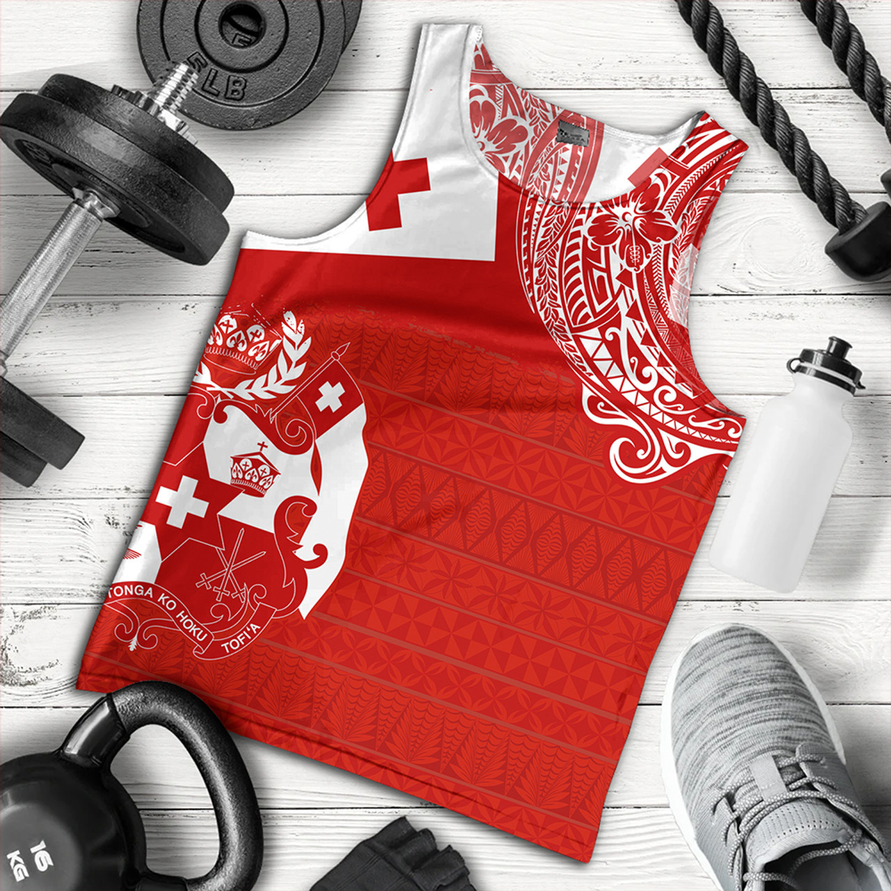 Tonga Tank Top Tonga Polynesian Flag With Coat Of Arms