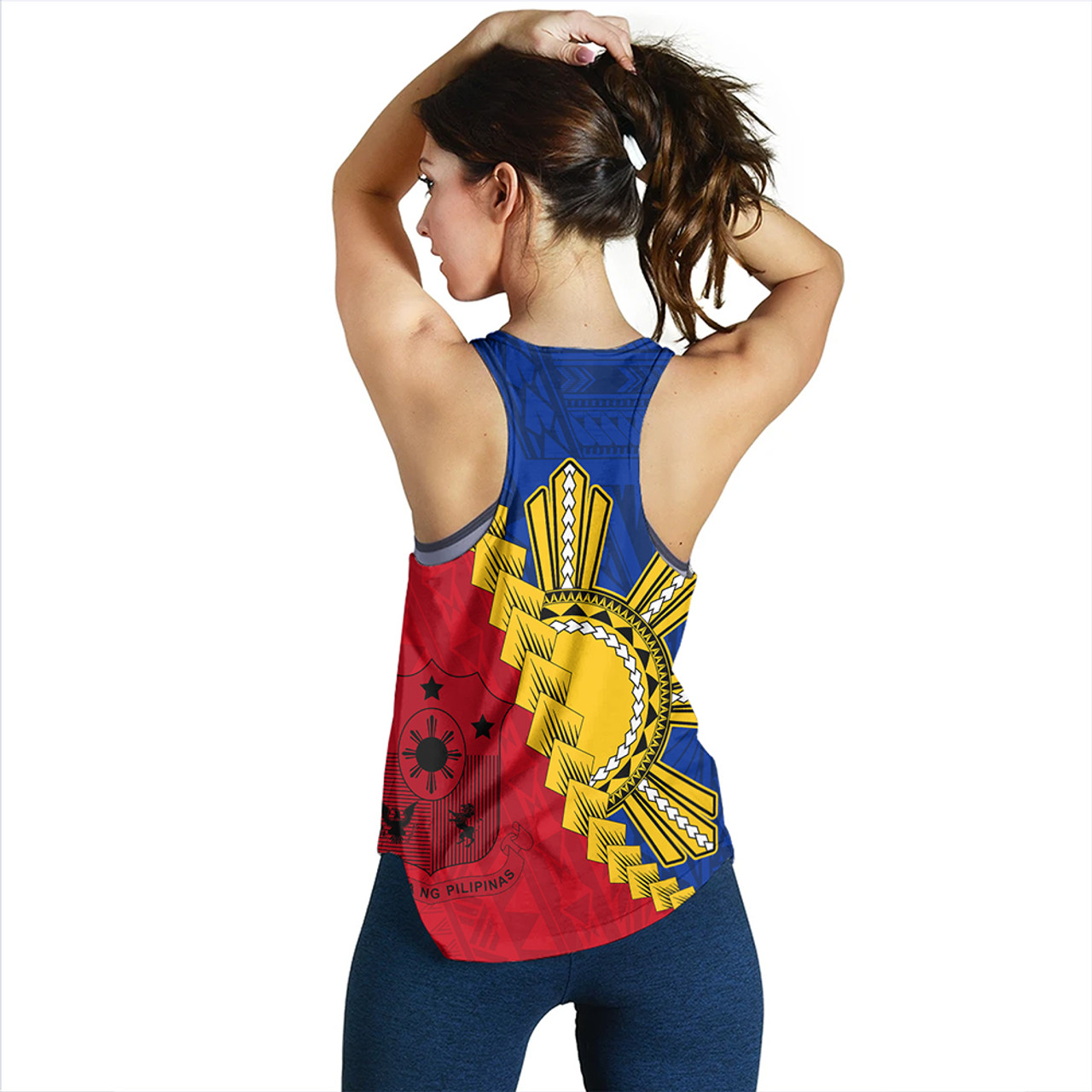 Philippines Women Tank Philippines Sun Polynesian With Flag