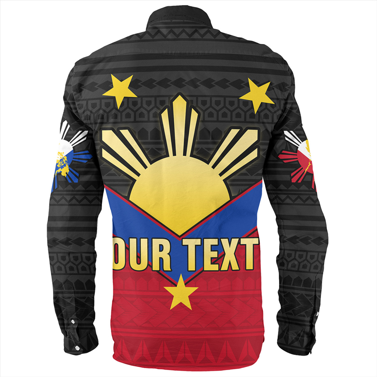 Philippines Long Sleeve Shirt Custom - Philippines Sun Star Sport Style Polynesian