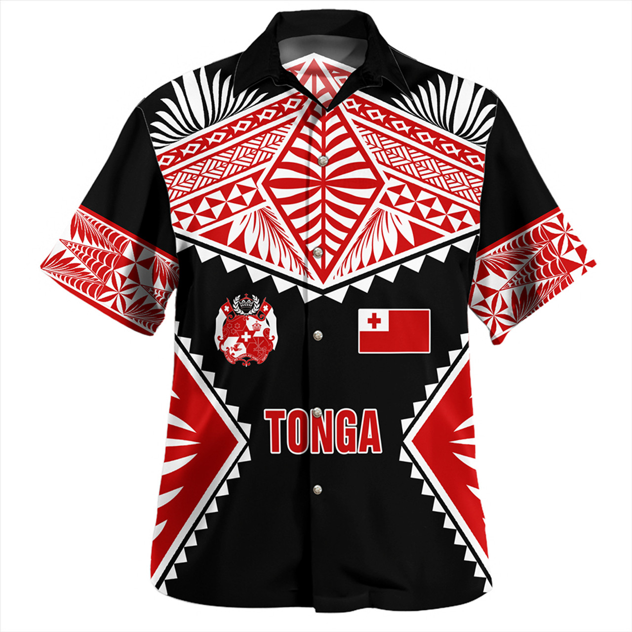 Tonga Hawaiian Shirt Ngatu Pattern Islands Style
