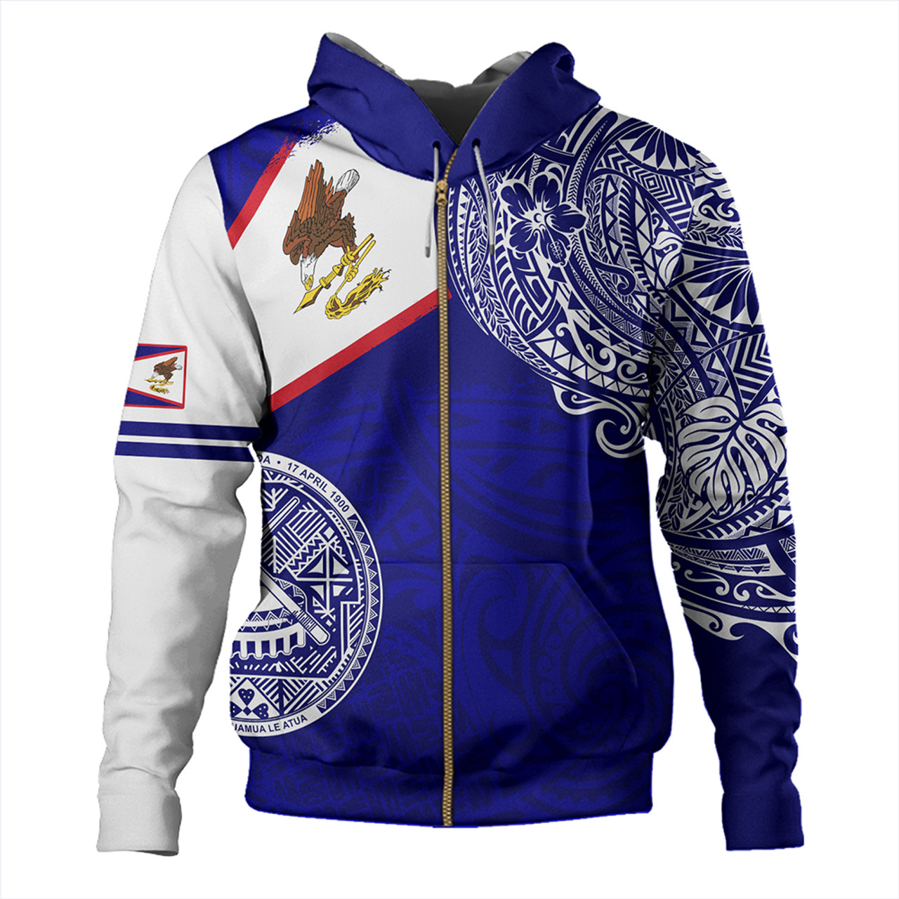 American Samoa Hoodie Polynesian Flag With Coat Of Arms