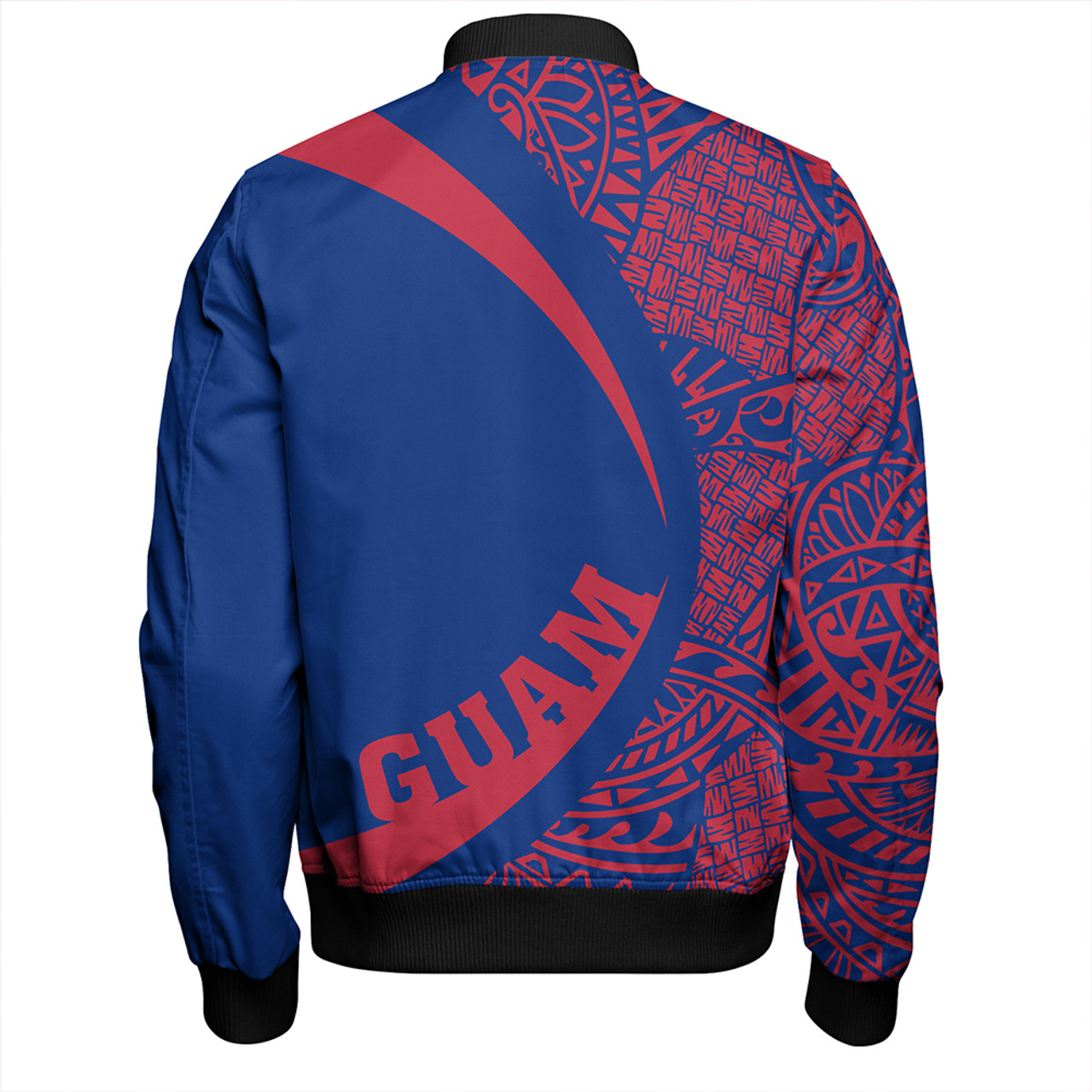 Guam Bomber Jacket Coat Of Arm Lauhala Circle